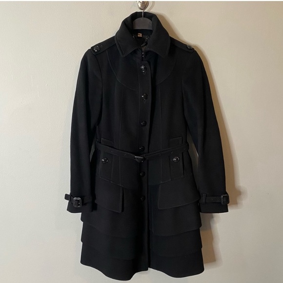 Burberry London Black Wool Cashmere Coat - Picture 2 of 10